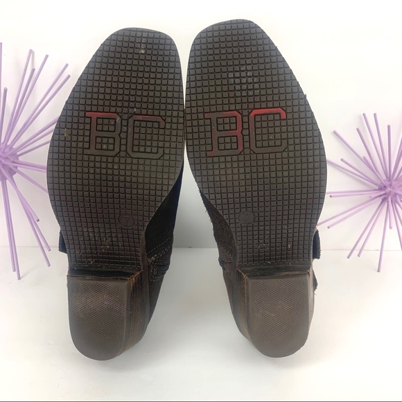 BC Footwear / Dark Brown Distressed Buckled ZIP Up - Picture 7 of 8